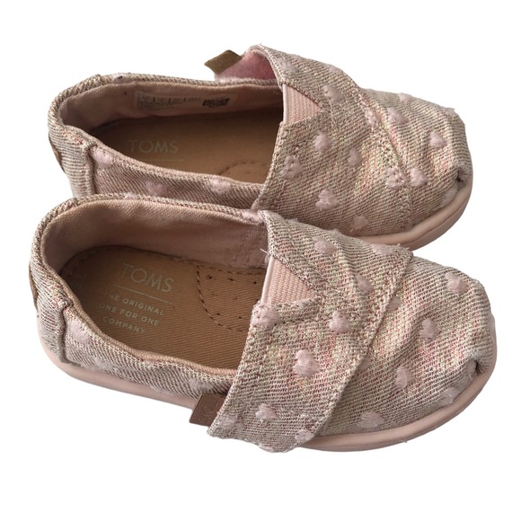 Pink Hearts Toms Infant Shoes - Picture 1 of 6